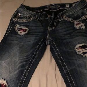 Miss me size 26 flannel NEW skinny jeans